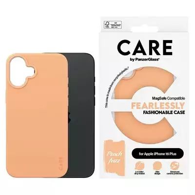 Etui CARE by PanzerGlass Fashion iPhone 16 Plus brzoskwiniowy MagSafe