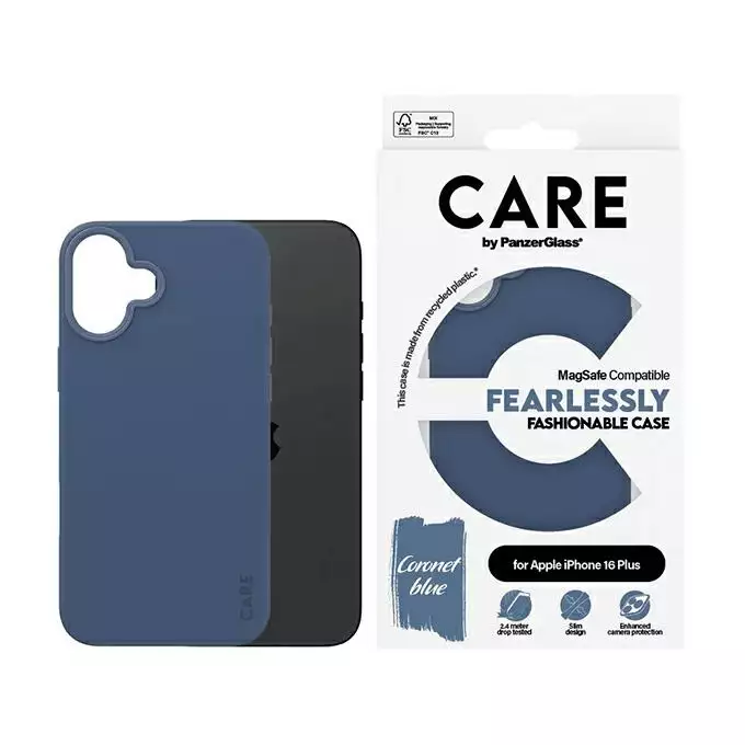 Etui CARE by PanzerGlass Fashion iPhone 16 Plus niebieski MagSafe