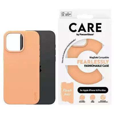 Etui CARE by PanzerGlass Fashion iPhone 16 Pro Max brzoskwiniowy MagSafe