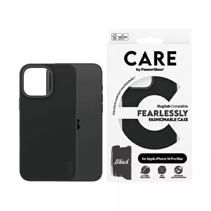 Etui CARE by PanzerGlass Fashion iPhone 16 Pro Max czarny MagSafe