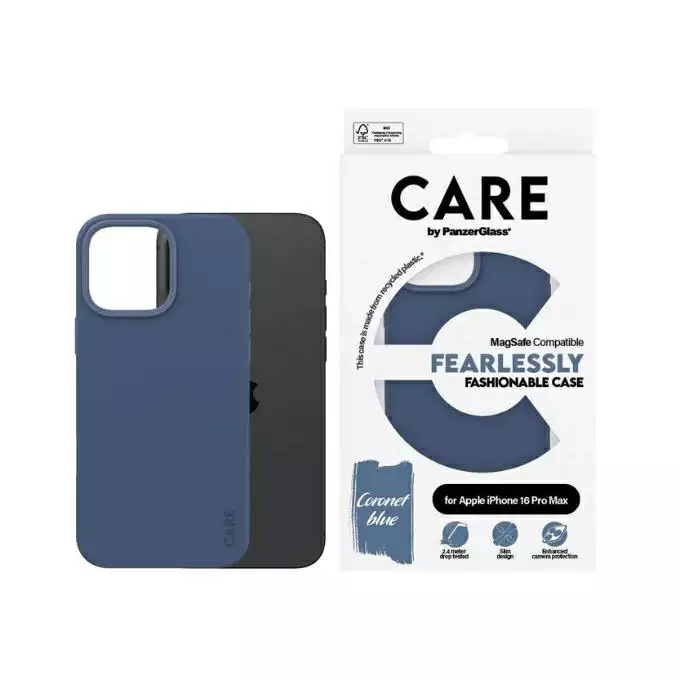 Etui CARE by PanzerGlass Fashion iPhone 16 Pro Max niebieski MagSafe