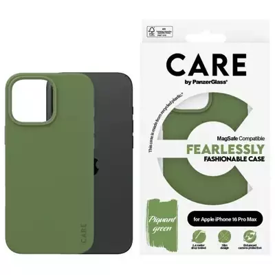 Etui CARE by PanzerGlass Fashion iPhone  16 Pro Max zielony MagSafe