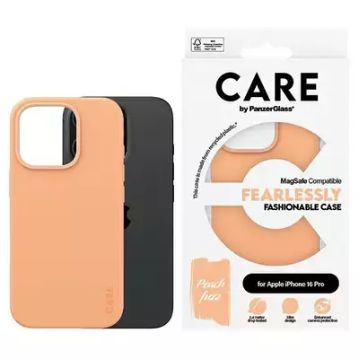 Etui CARE by PanzerGlass Fashion iPhone 16 Pro brzoskwiniowy MagSafe