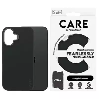 Etui CARE by PanzerGlass Fashion iPhone 16 czarny MagSafe