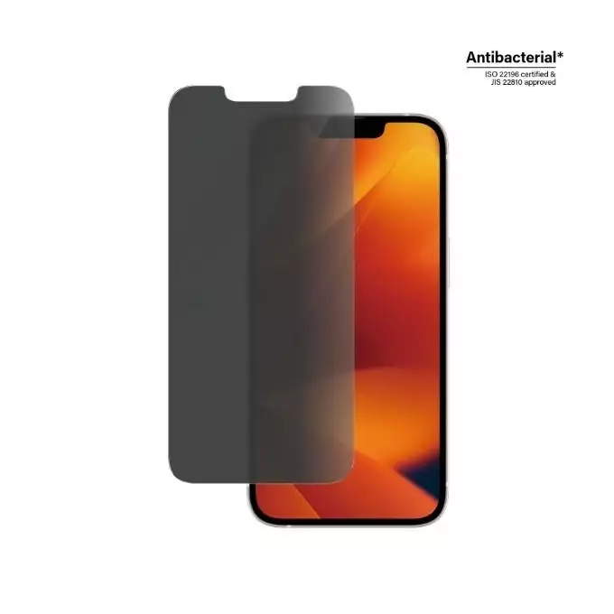 PanzerGlass Classic Fit iPhone 14 / 13 Pro / 13 6,1&quot; Privacy Screen Protection Antibacterial P2767