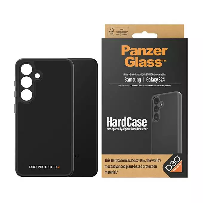 PanzerGlass HardCase Sam S24 S921 D3O 3xMilitary grade czarny/black 1216