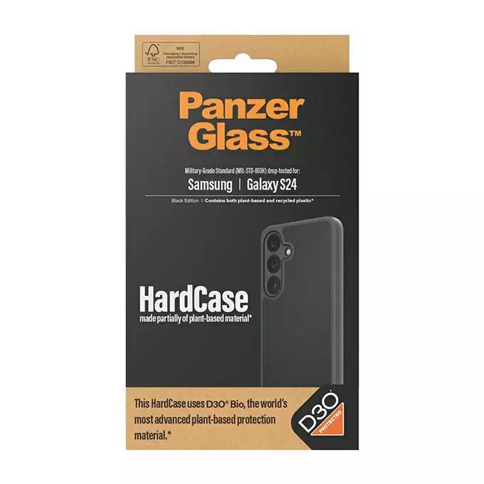 PanzerGlass HardCase Sam S24 S921 D3O 3xMilitary grade czarny/black 1216