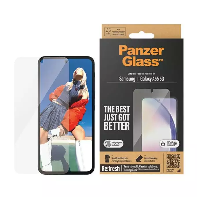 PanzerGlass Ultra-Wide Fit Sam A55 5G A556 Screen Protection Easy Aligner Included 7358