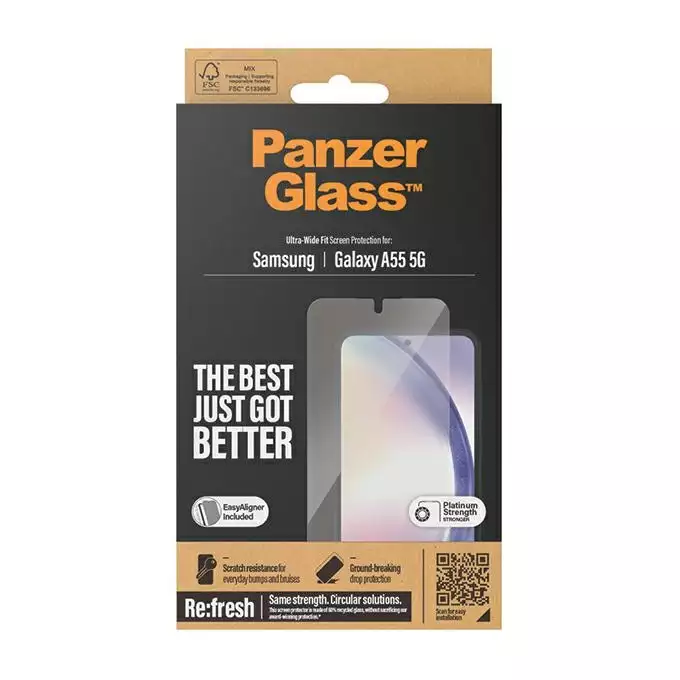 PanzerGlass Ultra-Wide Fit Sam A55 5G A556 Screen Protection Easy Aligner Included 7358