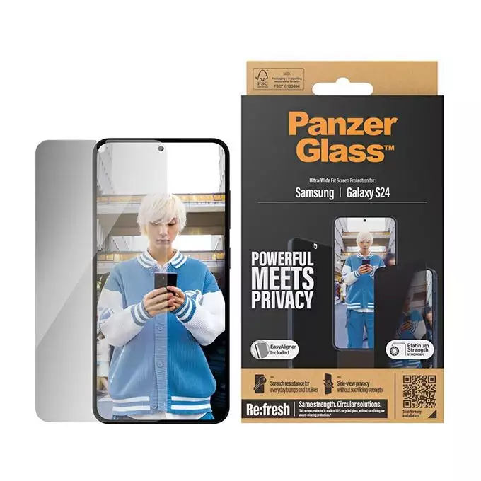 PanzerGlass Ultra-Wide Fit Sam S24 S921 Privacy Screen Protection Easy Aligner Included P7350