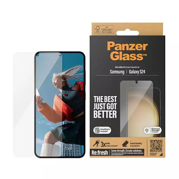 PanzerGlass Ultra-Wide Fit Sam S24 S921 Screen Protection 7350 z aplikatorem