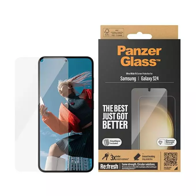 PanzerGlass Ultra-Wide Fit Sam S24 S921 Screen Protection 7350 z aplikatorem