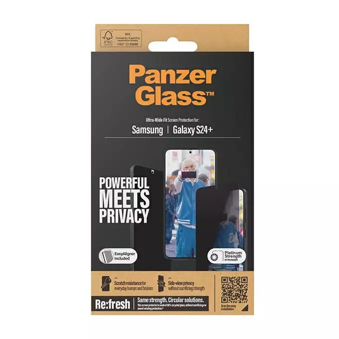 PanzerGlass Ultra-Wide Fit Sam S24+ S926 Privacy Screen Protection Easy Aligner Included P7351