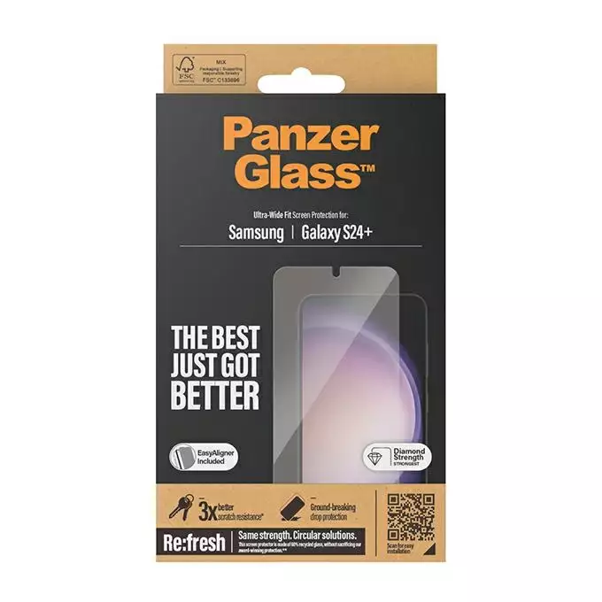 PanzerGlass Ultra-Wide Fit Sam S24+ S926 Screen Protection 7351 z aplikatorem