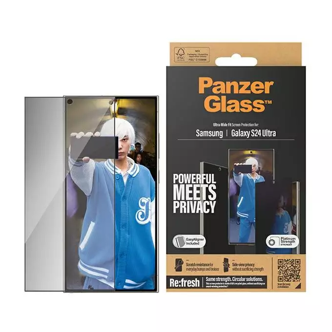 PanzerGlass Ultra-Wide Fit Sam S24 Ultra S928 Privacy Screen Protection Easy Aligner Included P7352