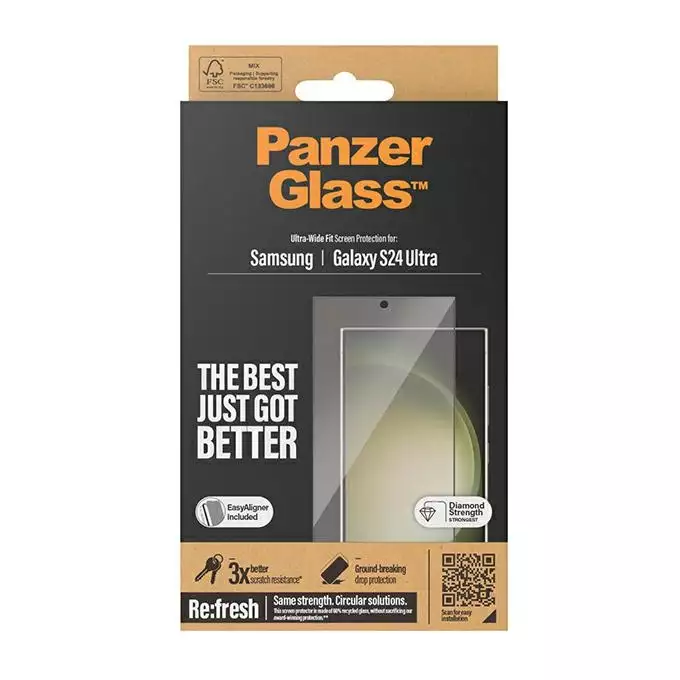 PanzerGlass Ultra-Wide Fit Sam S24 Ultra S928 Screen Protection 7352 z aplikatorem