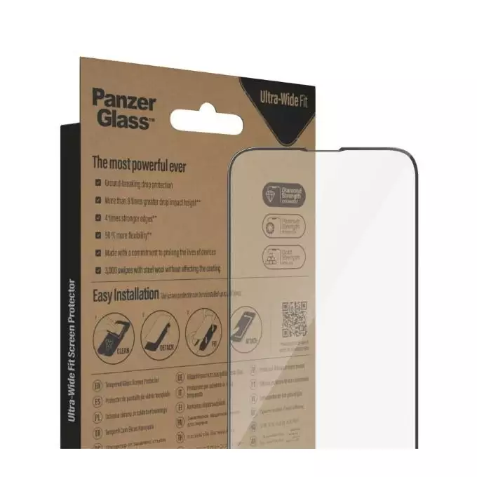 PanzerGlass Ultra-Wide Fit iPhone 14 / 13 Pro / 13 6,1&quot; Screen Protection Antibacterial 2771