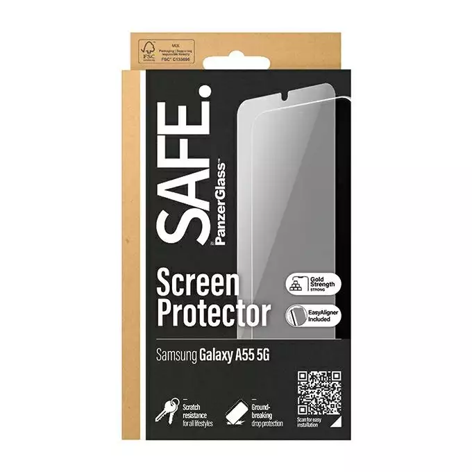 Szkło hartowane do Samsung A55 5G A556 SAFE by PanzerGlass Ultra-Wide Fit with Easy Aligner