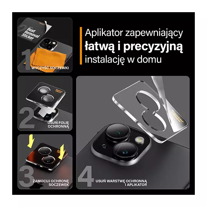 Szkło na obiektyw do Samsung S24 | S23 | S23+ PanzerGlass Hoops czarny