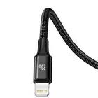 Baseus kabel 3w1 Rapid PD USB-C - micro USB + Lightning + USB-C 1,5m czarny 20W