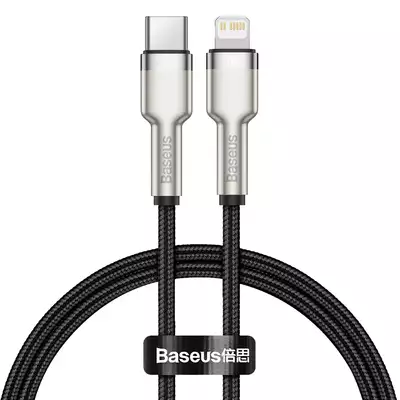 Baseus kabel Cafule Metal PD USB-C - Lightning 0,25 m czarny 20W