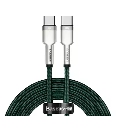 Baseus kabel Cafule Metal PD USB-C - USB-C 2,0 m zielony 100W