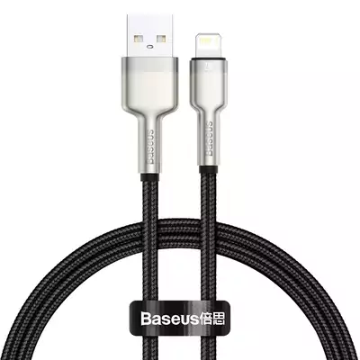 Baseus kabel Cafule Metal USB - Lightning 2,4A 0,25 m czarny