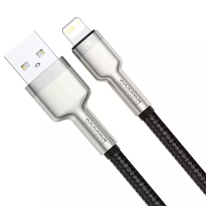 Baseus kabel Cafule Metal USB - Lightning 2,4A 0,25 m czarny