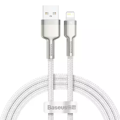 Baseus kabel Cafule Metal USB - Lightning 2,4A 1,0 m biały