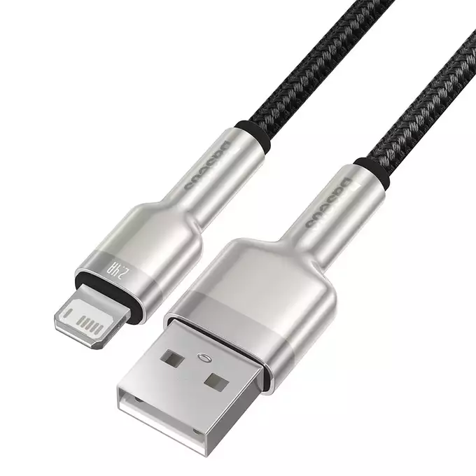 Baseus kabel Cafule Metal USB - Lightning 2,4A 1,0 m czarny