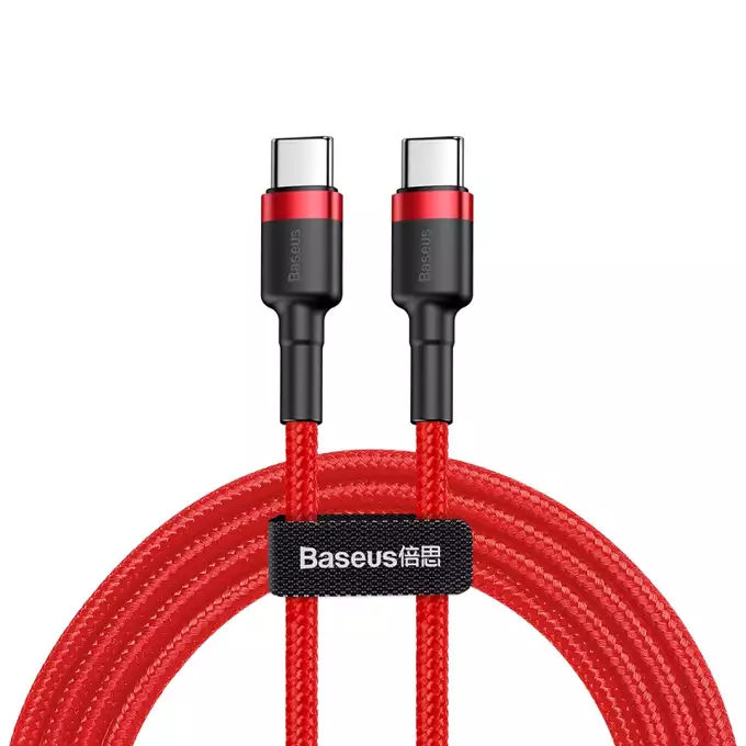 Baseus kabel Cafule PD 2.0 USB-C - USB-C 1,0m 3A czerwony 60W