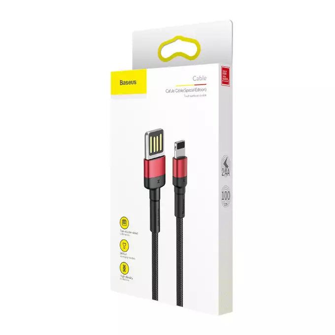 Baseus kabel Cafule PD USB-C - USB-C 2,0 m 5A czerwono-czarny 100W