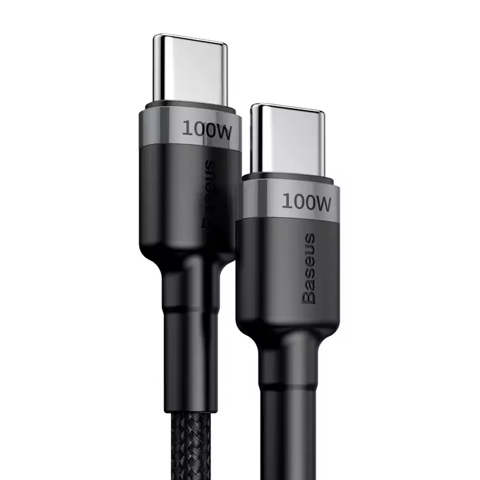 Baseus kabel Cafule PD USB-C - USB-C 2,0 m 5A szaro-czarny 100W