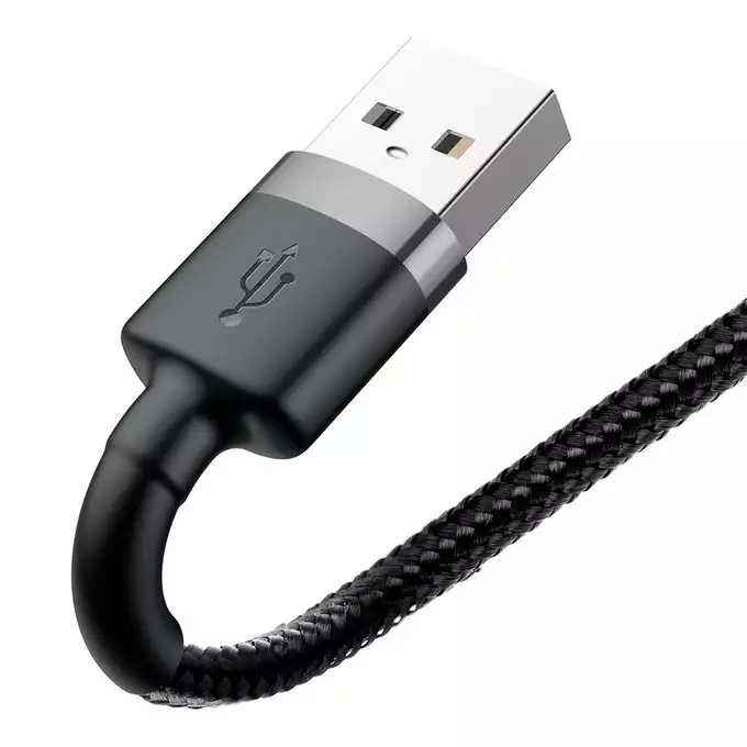 Baseus kabel Cafule USB - Lightning 1,0 m 2,4A szaro-czarny