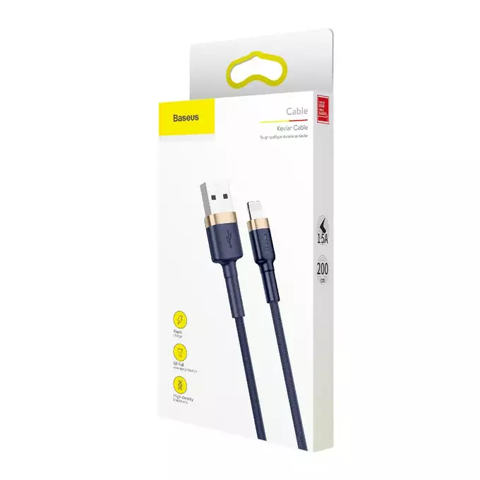 Baseus kabel Cafule USB - Lightning 2,0 m 1,5A złoto-niebieski