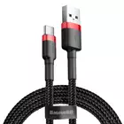 Baseus kabel Cafule USB - USB-C 0,5 m 3A czerwono-czarny