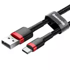 Baseus kabel Cafule USB - USB-C 0,5 m 3A czerwono-czarny