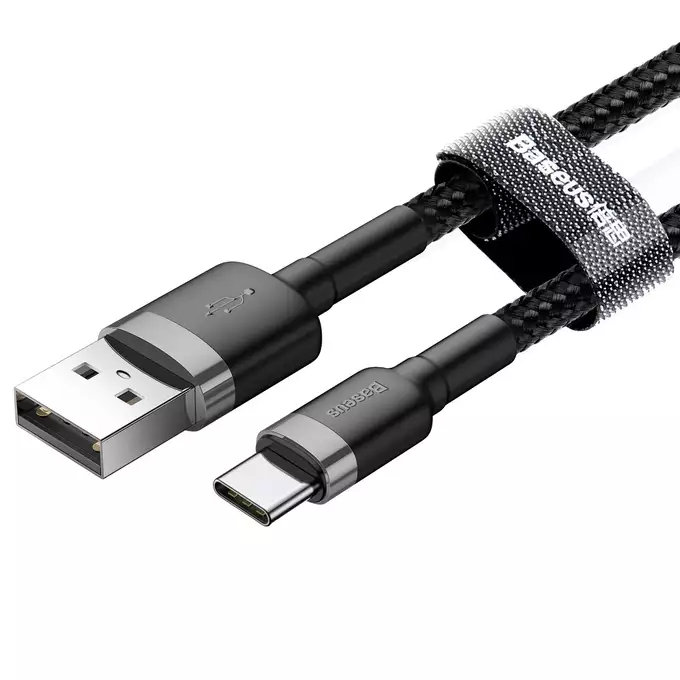 Baseus kabel Cafule USB - USB-C 0,5 m 3A szaro-czarny