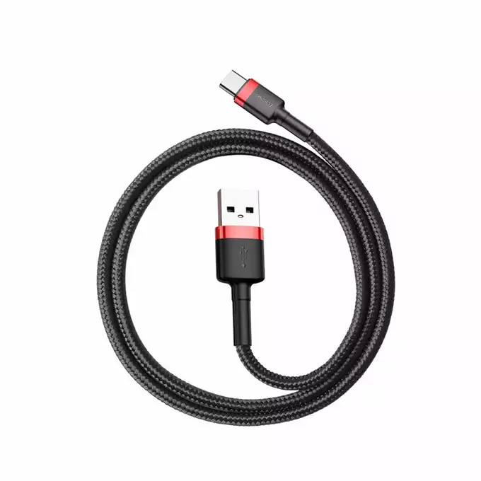 Baseus kabel Cafule USB - USB-C 0,5m 3A czerwono-czarny