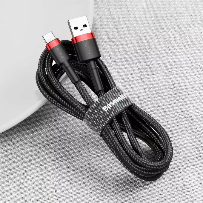 Baseus kabel Cafule USB - USB-C 2,0 m 2A czerwono-czarny