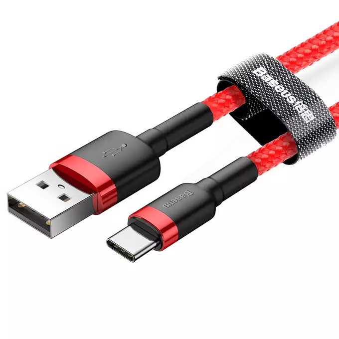 Baseus kabel Cafule USB - USB-C 2,0 m 2A czerwony