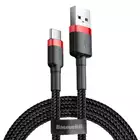 Baseus kabel Cafule USB - USB-C 3,0 m 2A czerwono-czarny