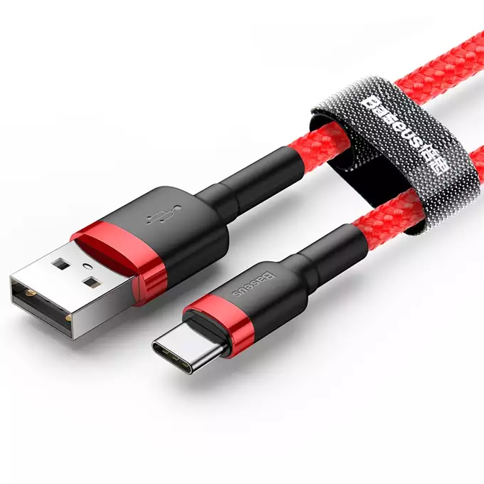 Baseus kabel Cafule USB - USB-C 3m 2A czerwony