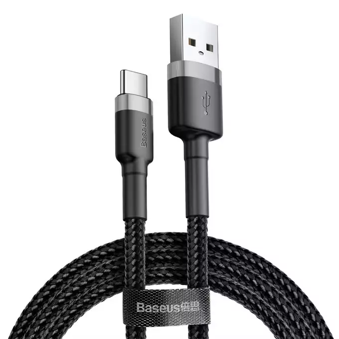 Baseus kabel Cafule USB - USB-C 3m 2A szaro-czarny