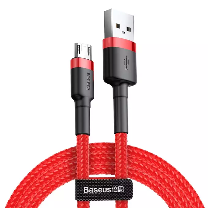 Baseus kabel Cafule USB - micro USB 1,0m 2,4A czerwony