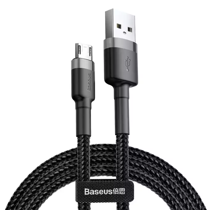 Baseus kabel Cafule USB - micro USB 1,0m 2,4A szaro-czarny