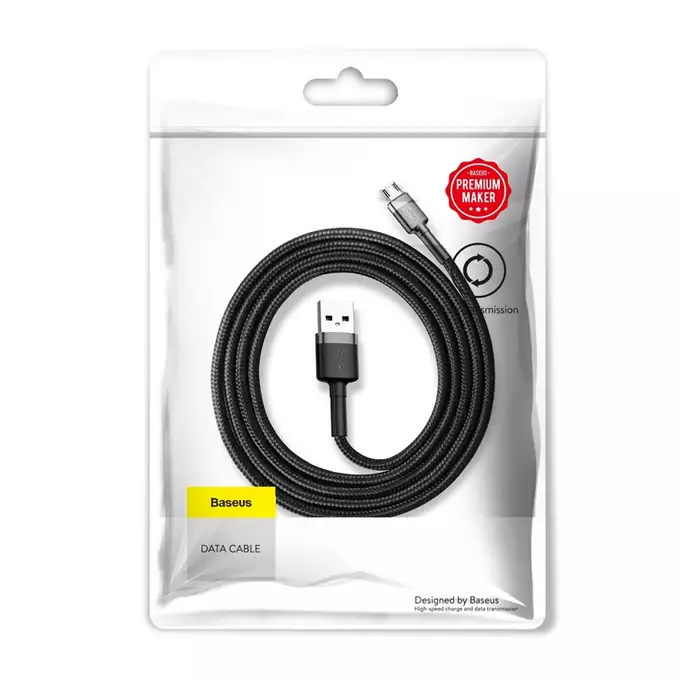 Baseus kabel Cafule USB - micro USB 1,0m 2,4A szaro-czarny