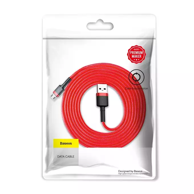 Baseus kabel Cafule USB - micro USB 2,0m 1,5A czerwony