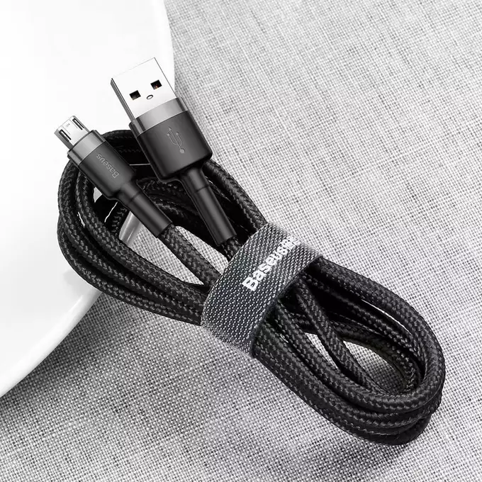 Baseus kabel Cafule USB - microUSB 0,5 m 2,4A szaro-czarny