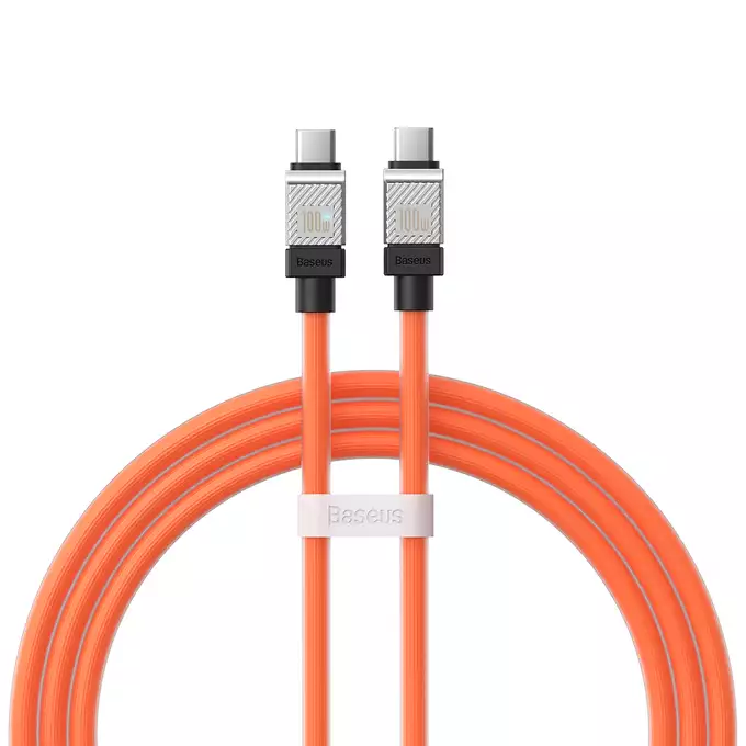 Baseus kabel CoolPlay USB-C - USB-C 1m 100W pomarańczowy